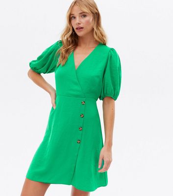 New look outlet green wrap dress