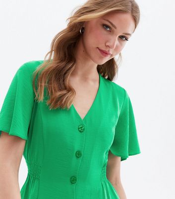 Green shop dress buttons