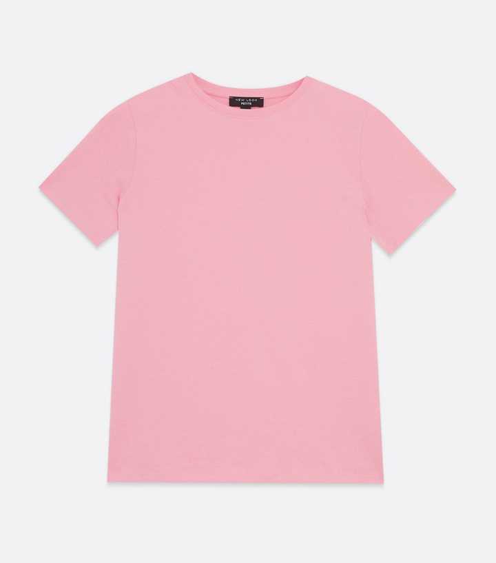 Petite Pale Pink Crew Neck T-Shirt