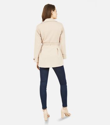 Click to view product details and reviews for Mela Cream Quilted Double Breasted Jacket New Look.
