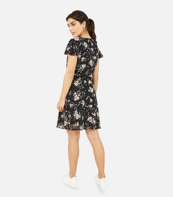 mela black floral dress