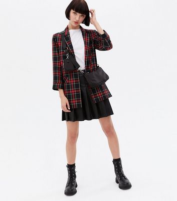oversized checkered blazer