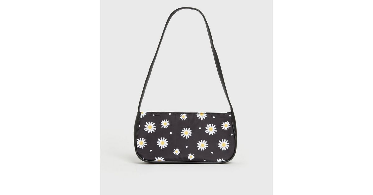 Girls Black Daisy Shoulder Bag New Look