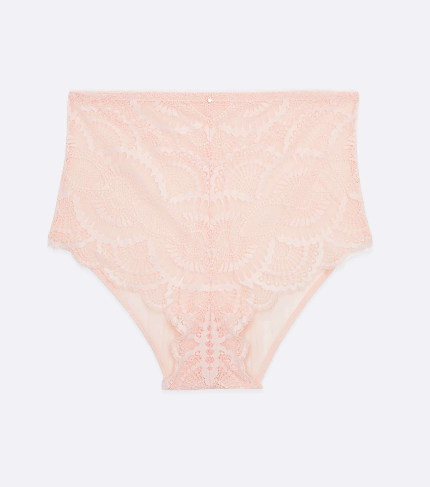 Curves Pink Scallop Lace High Waist Briefs Image 5
