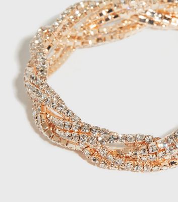 Rose gold hot sale rhinestone bracelet