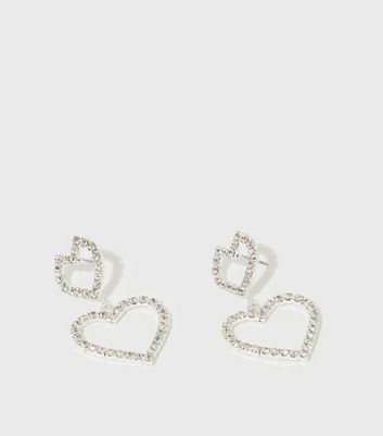 new look heart earrings