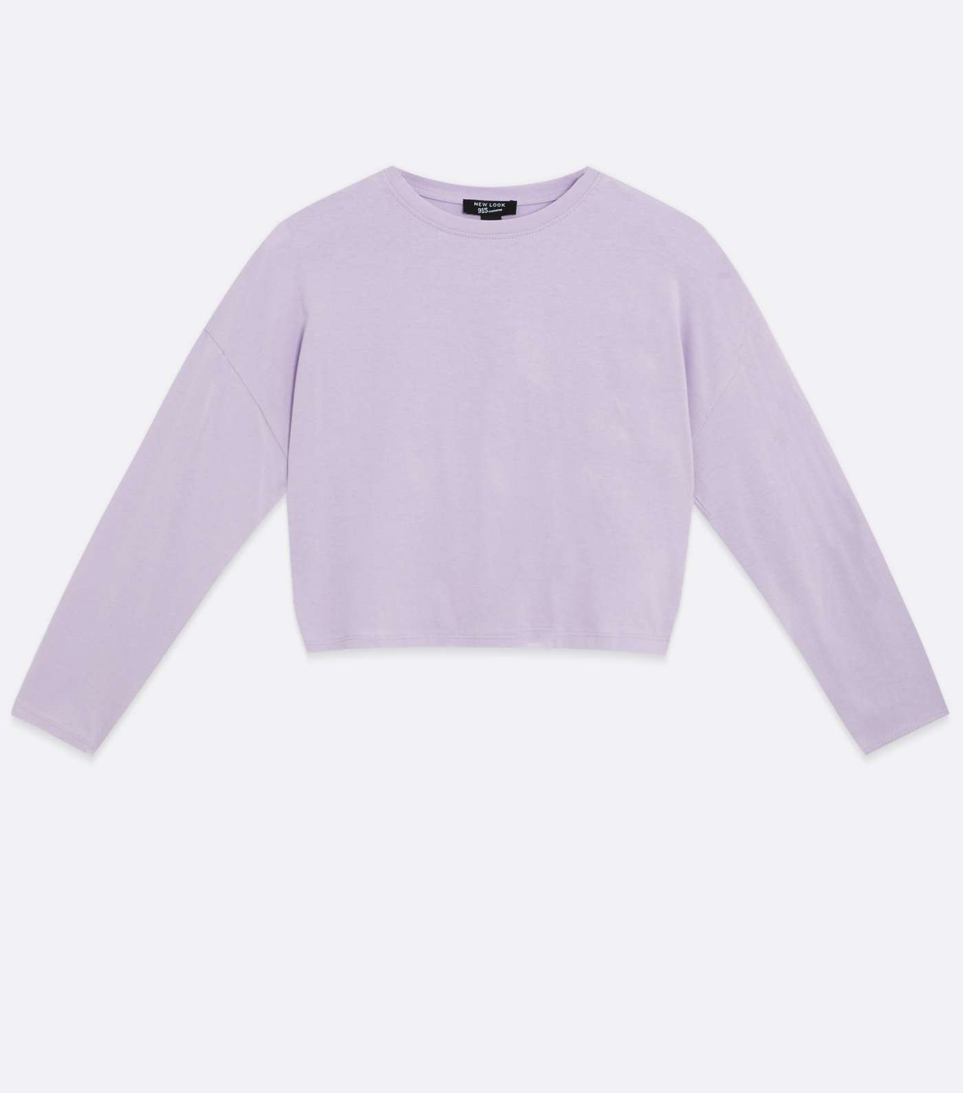 Girls Lilac Long Sleeve Boxy T-Shirt Image 5