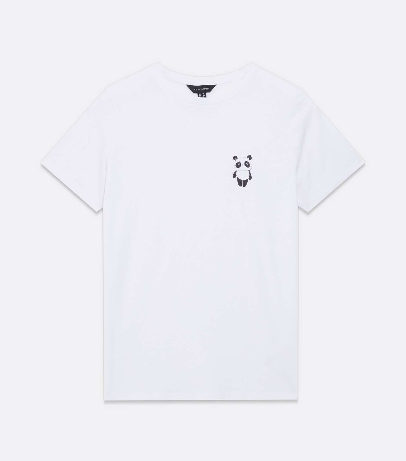 White Panda Crew Neck T-Shirt Image 5