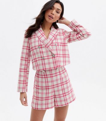 pink check jacket