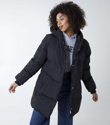 new look blue puffer coat