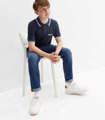 Boys navy outlet polo