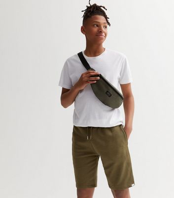 drawstring khaki shorts
