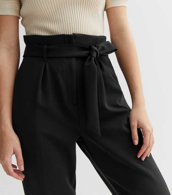 Belt high-waist trousers - Women