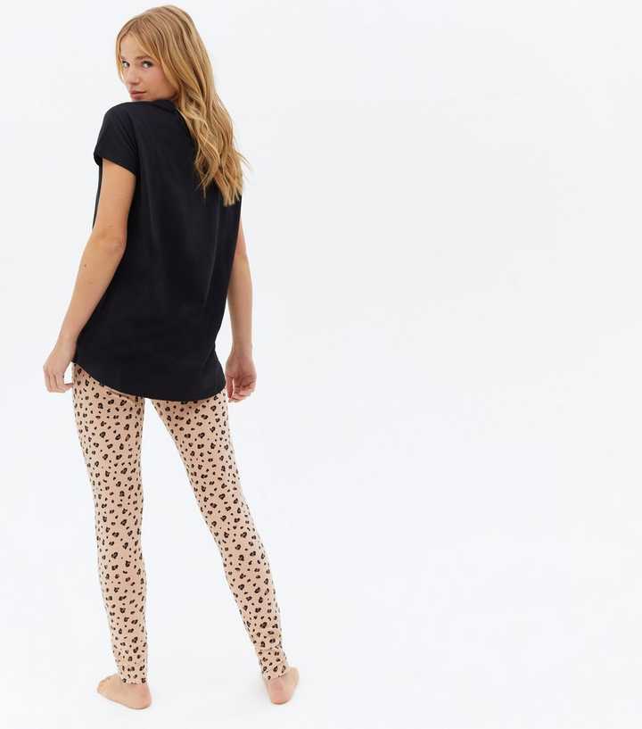 Leopard Print T-Shirt & Leggings Set