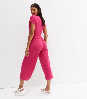 Pink store ribbed jumpsuit