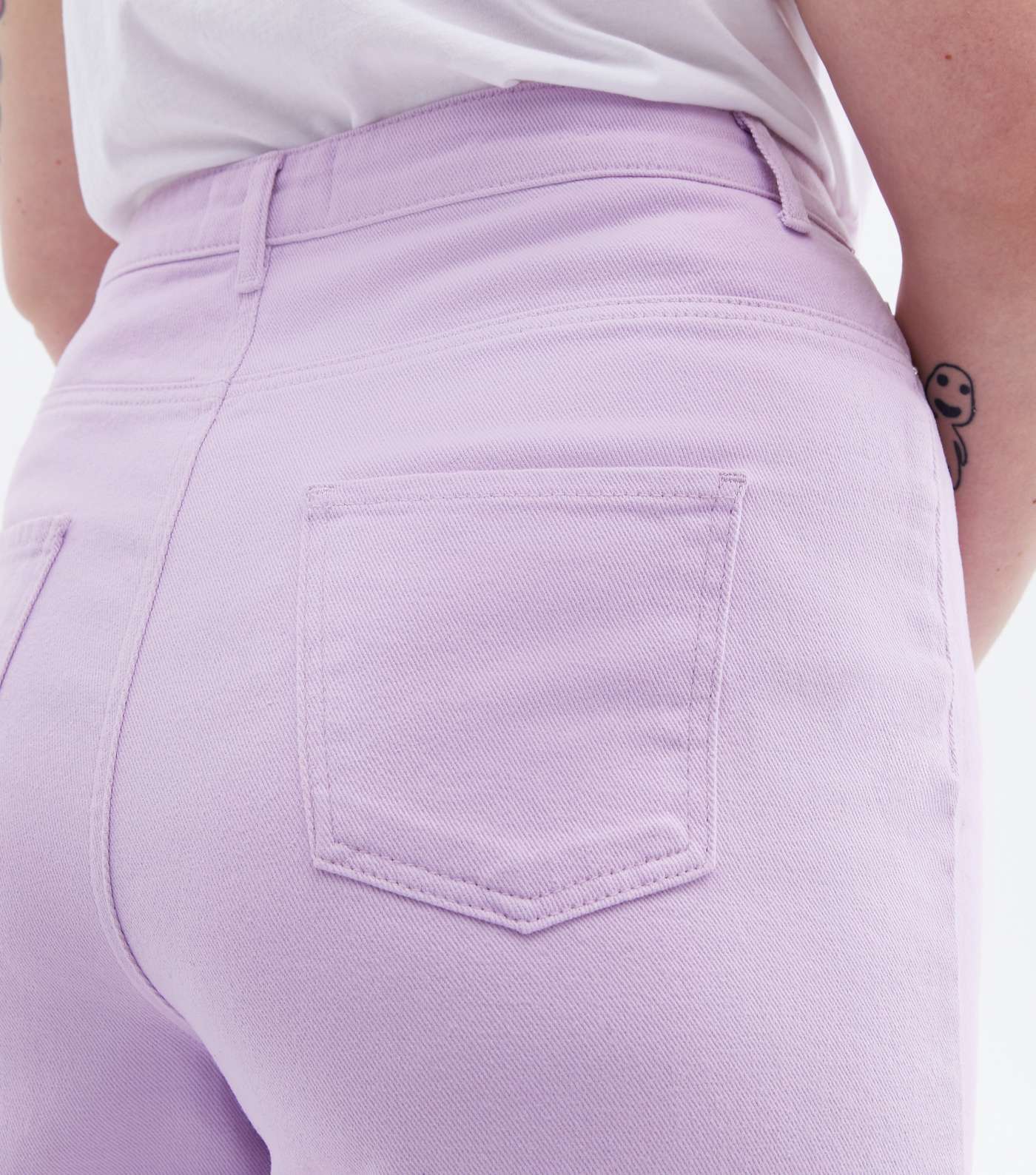 Turn up the Volume Curves Lilac Extreme Wide Leg Jeans Image 3