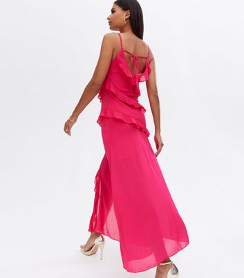 New look ruffle sales maxi dress