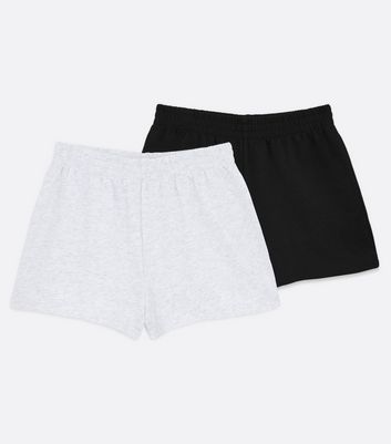 black jogger shorts
