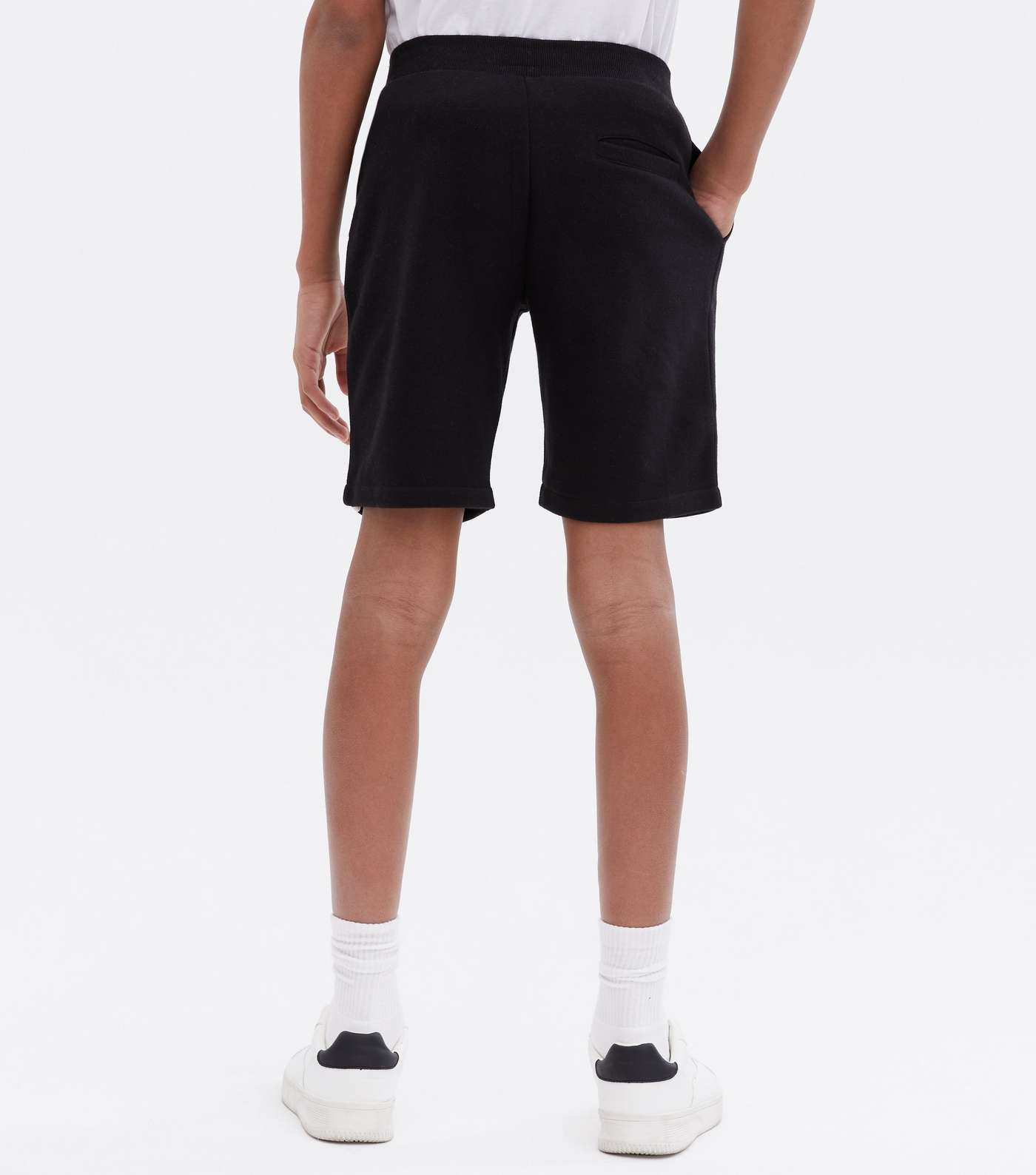 Boys 2 Pack Black Jersey Shorts Image 4