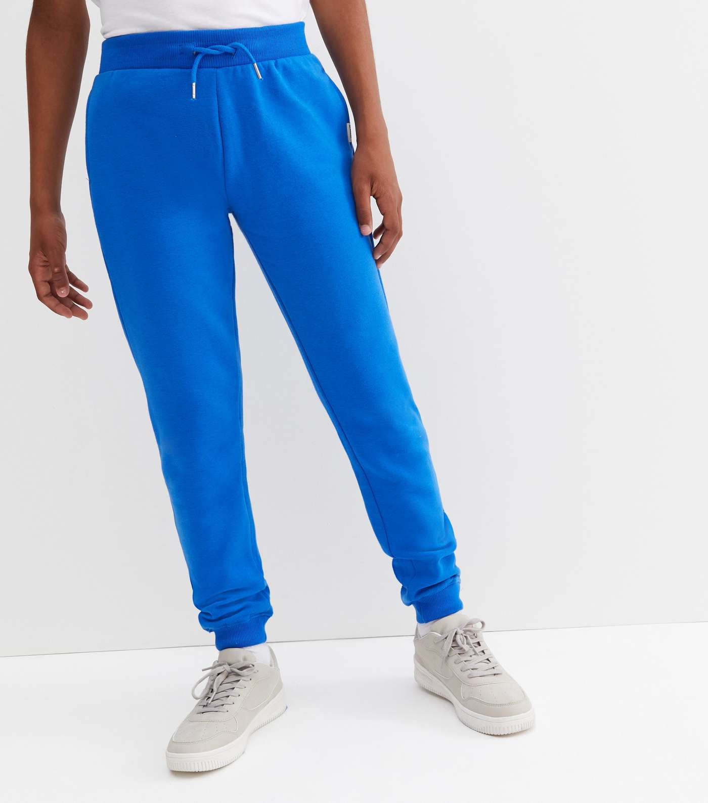 Boys Bright Blue Jersey Hoodie and Jogger Set Image 3