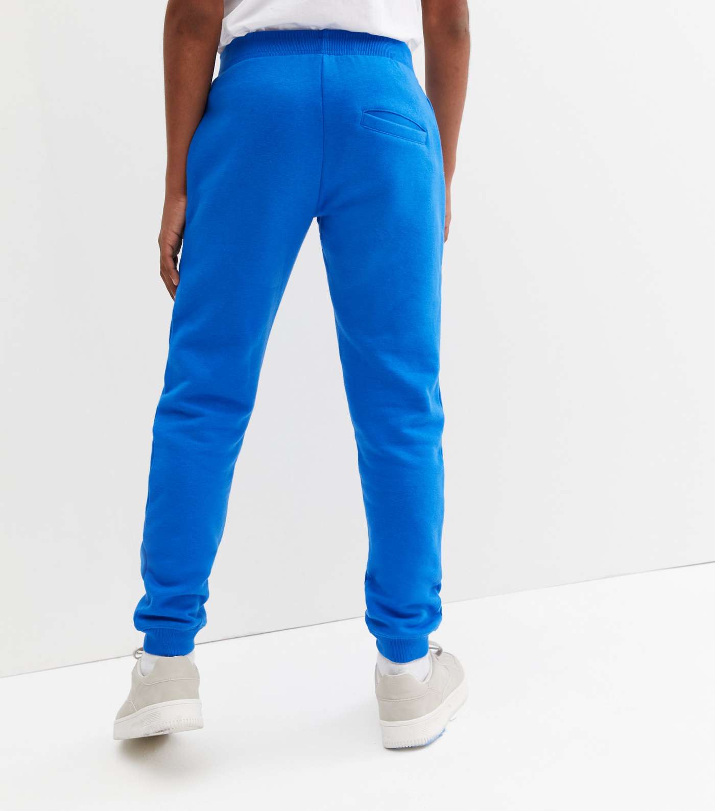 Boys Bright Blue Jersey Hoodie and Jogger Set Image 5