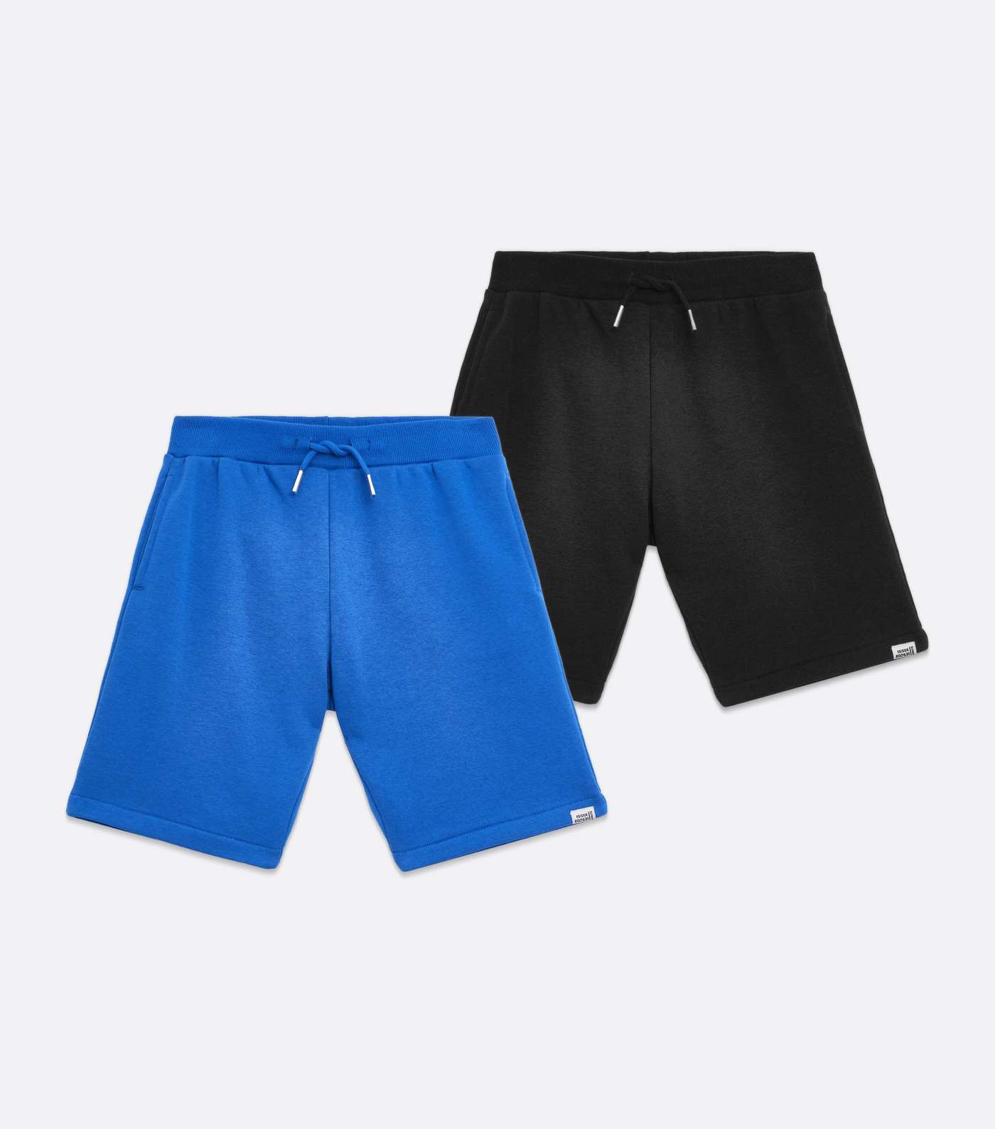 Boys 2 Pack Bright Blue and Black Jersey Shorts Image 5