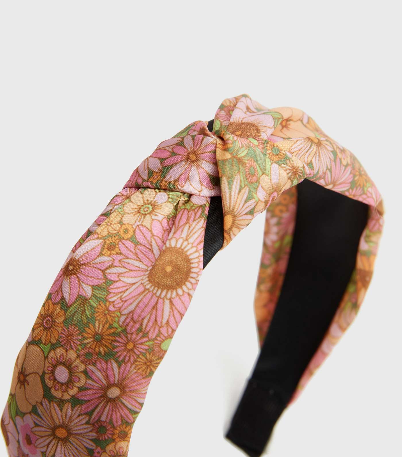 Pink Floral Knot Headband Image 3