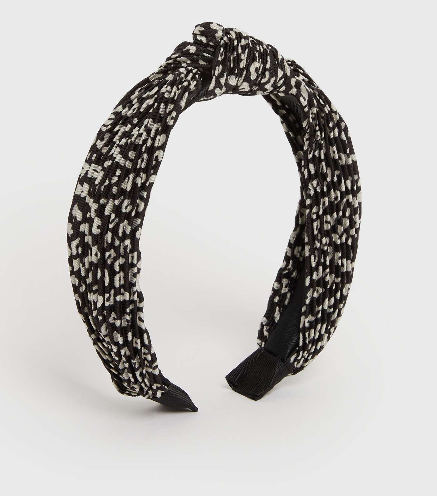 Black Animal Print Knot Headband