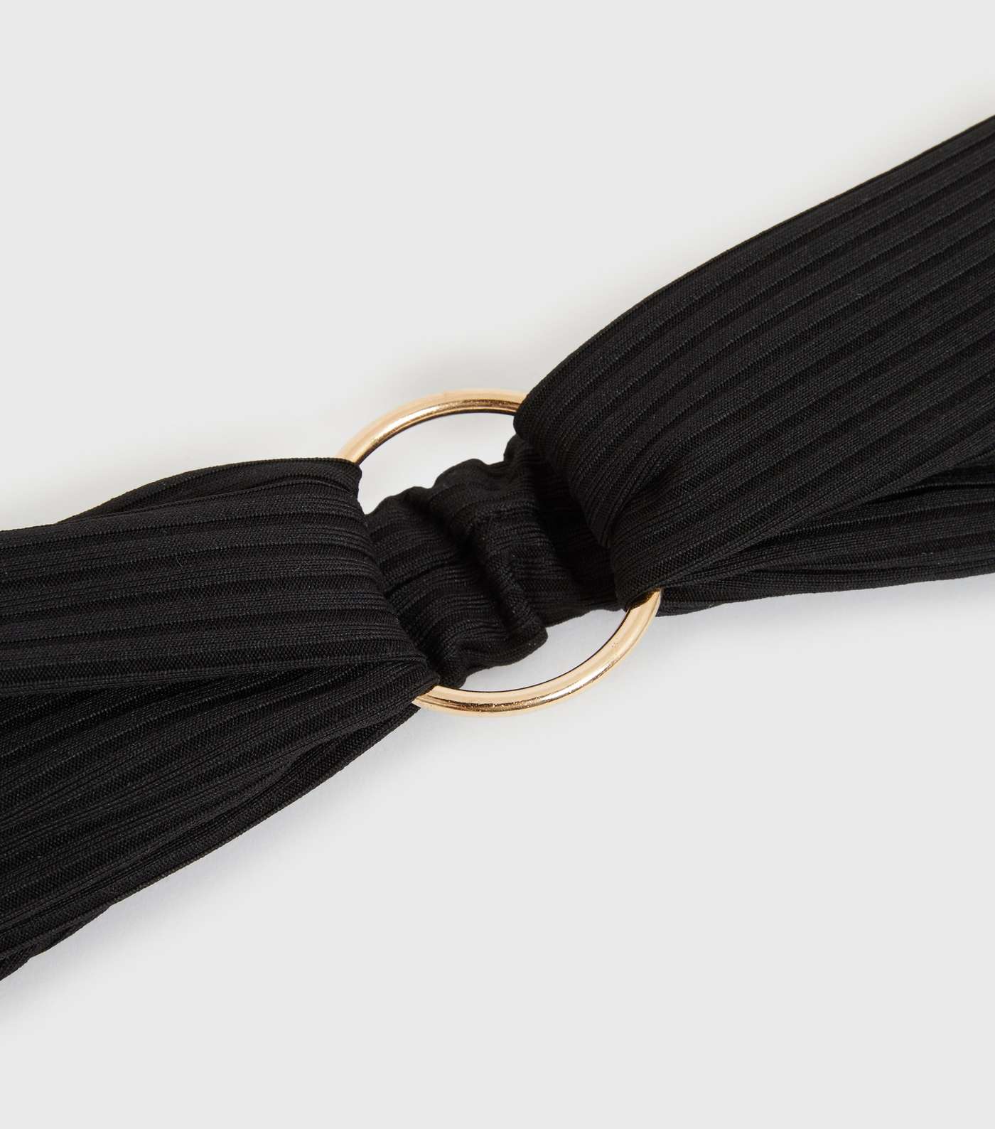 Black Ribbed Ring Headband Image 2