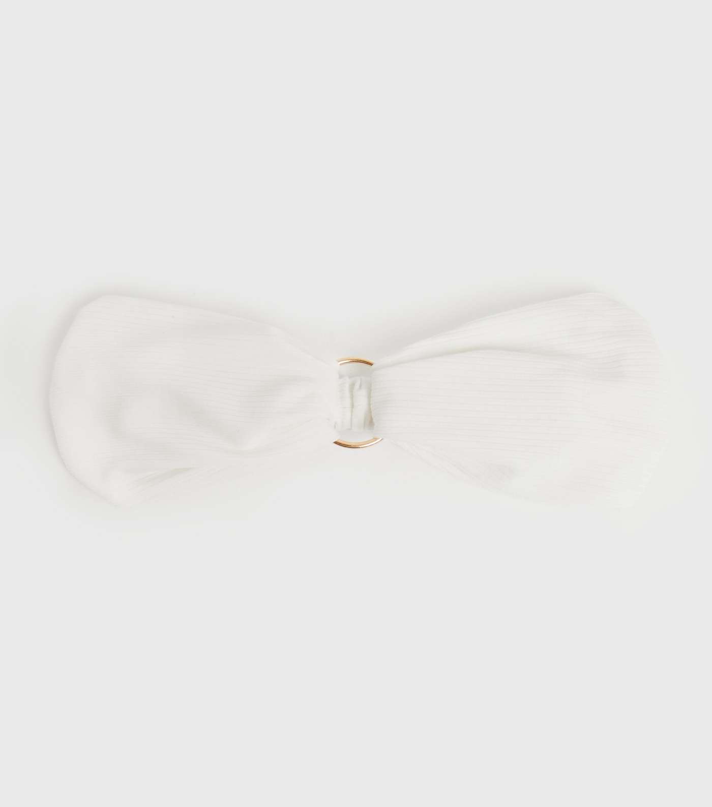 White Ribbed Ring Headband