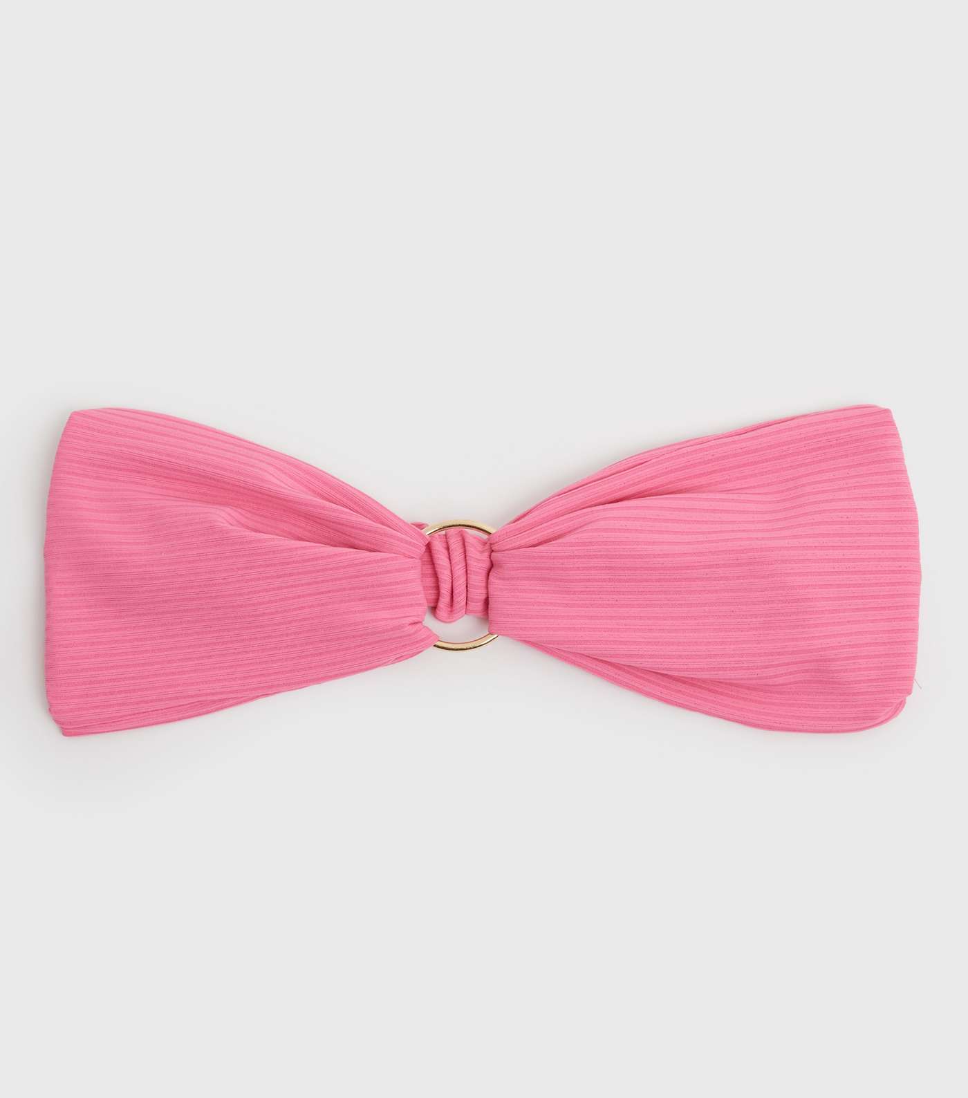 Bright Pink Ribbed Ring Headband Image 2