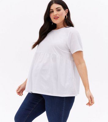 Maternity White Peplum Top New Look