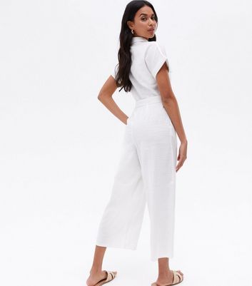 white button jumpsuit