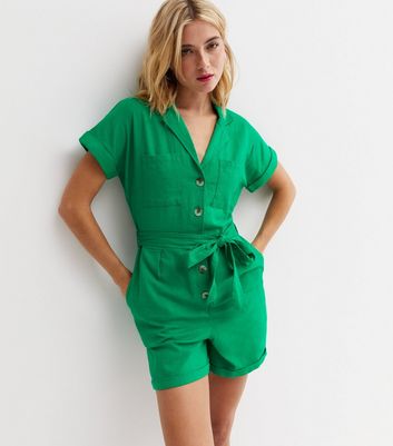 Green playsuit hot sale new look