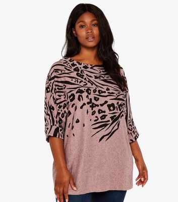 Leopard print 2025 batwing top