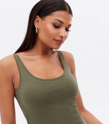 ladies khaki vest top