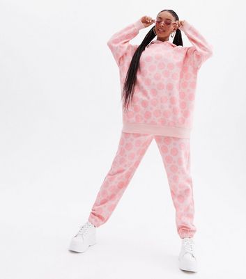 Pink joggers new online look