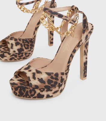 leopard print heels platform