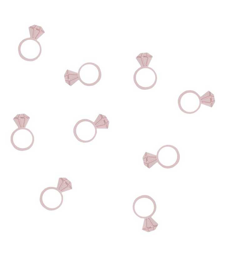 Rose Gold Hen Party Ring Confetti