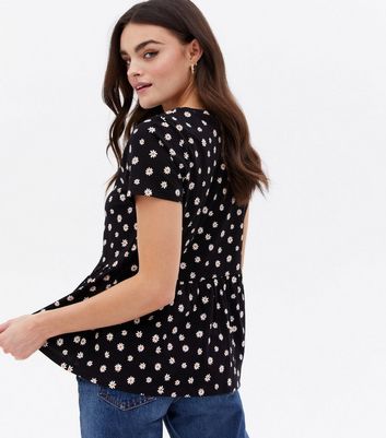 Click to view product details and reviews for Black Daisy Peplum Blouse New Look. Click to view product details and reviews for Black Daisy Peplum Blouse New Look.