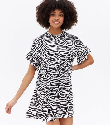 zebra dress new look