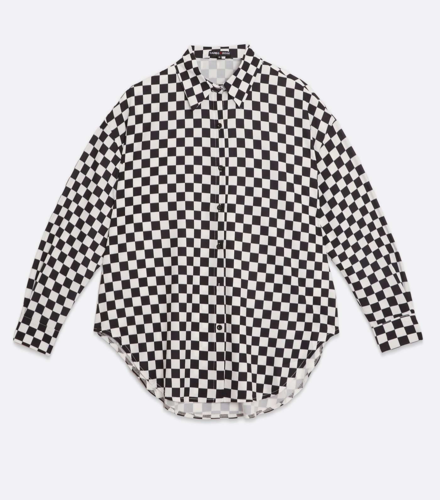 Cameo Rose Black Check Button Front Long Sleeve Shirt Image 5