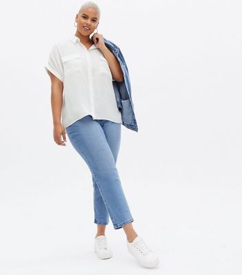 White Double Pocket Short Sleeve Shirt 