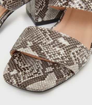 Snake print heels deals new look