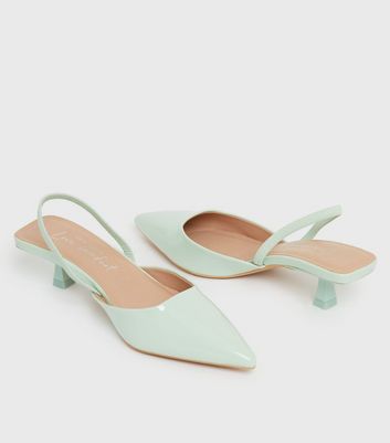 mint green slingback shoes