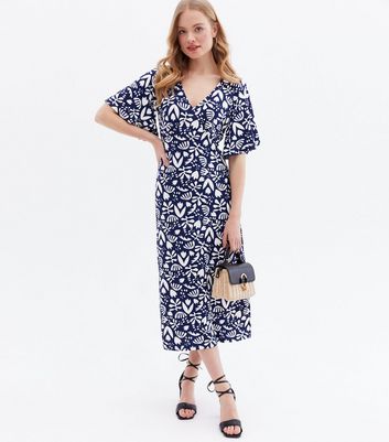 new look leaf print dress