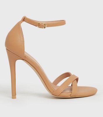 Pale Pink Mesh Stiletto Heel Court Shoes | New Look