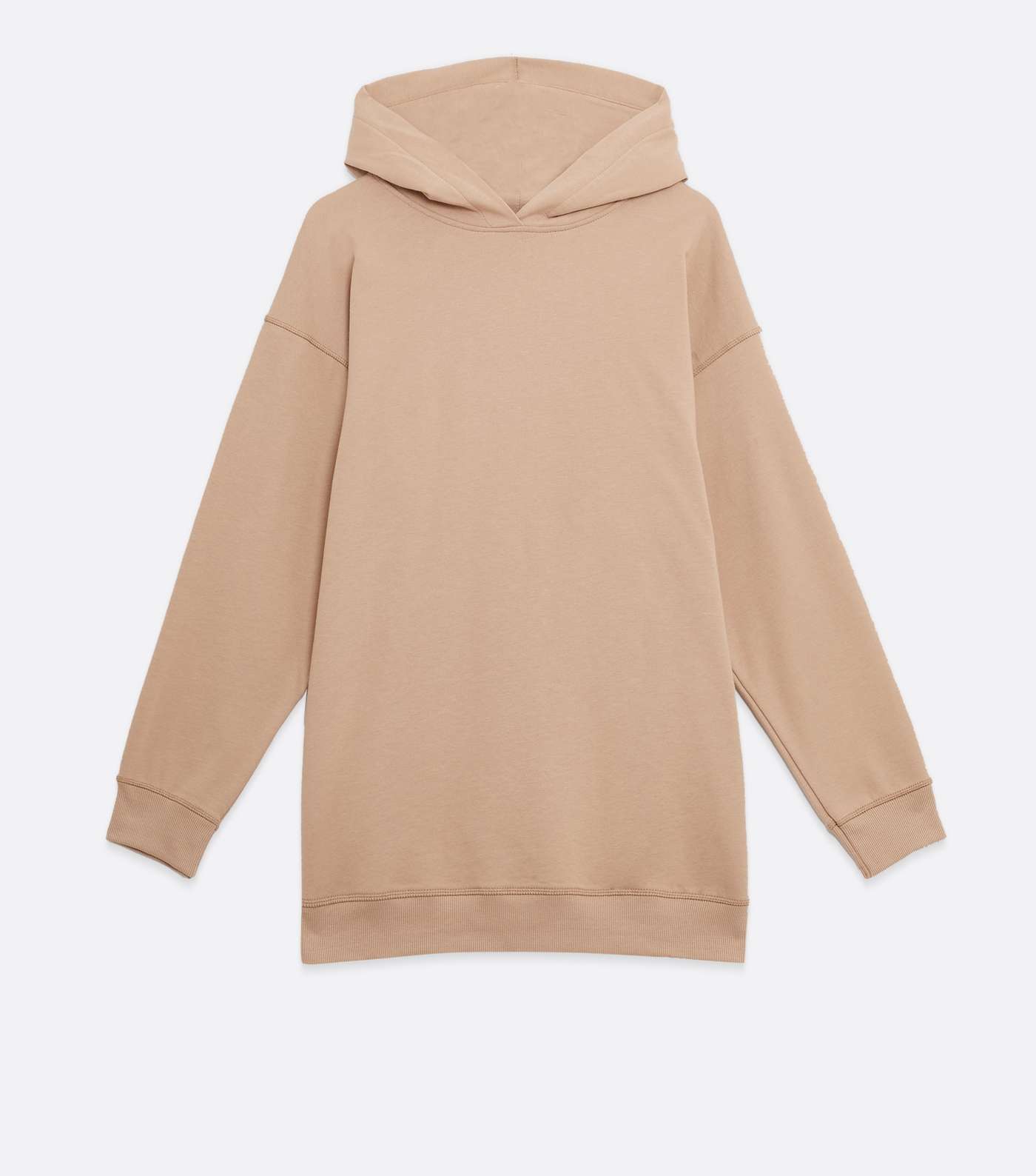 Curves Camel Jersey Oversized Hoodie Image 5