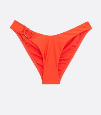 Red Ring V Front Bikini Bottoms New Look