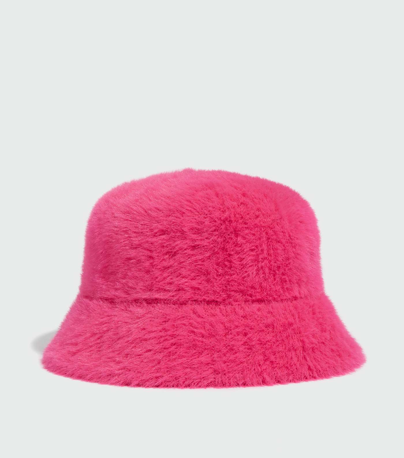 Skinnydip Bright Pink Faux Fur Bucket Hat Image 3